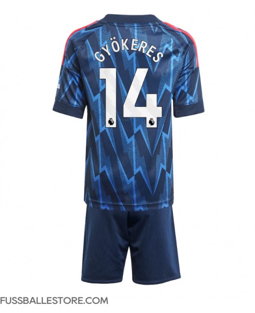 Günstige Arsenal Viktor Gyokeres #14 Auswärts Trikotsatzt Kinder 2025-26 Kurzarm (+ Kurze Hosen) Günstige Arsenal Viktor Gyokeres #14 Auswärts Trikotsatzt Kinder 2025-26 Kurzarm (+ Kurze Hosen)